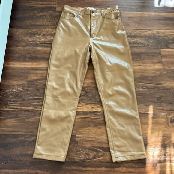 Abercrombie & Fitch The 90's Straight Ultra High-rise Curve Love Leather 31/12 - Picture 3 of 4